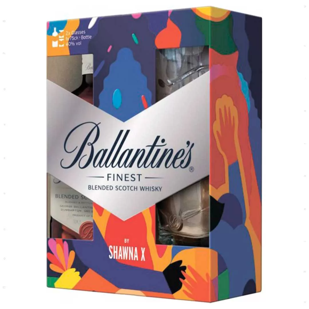 Виски Ballantine's Finest 0,7 л 40% + 2 бокала