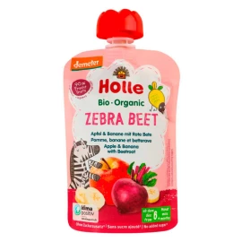 Пюре Zebra beet с яблоком, бананом и свеклой органическое (с 6 месяцев) Holle 100г