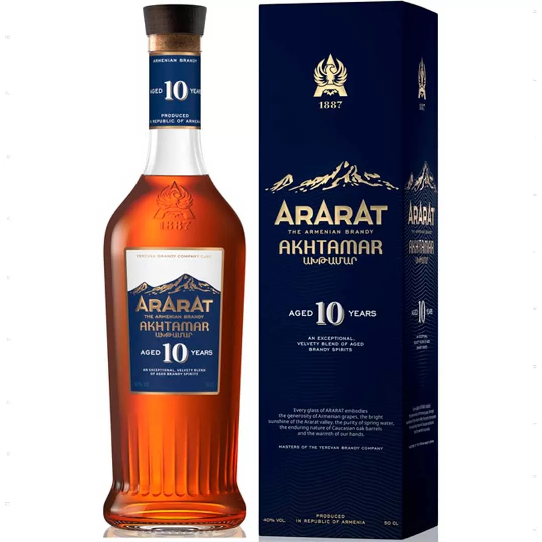 Бренди армянское Ararat Akhtamar 10 лет выдержки в коробке 0,5л 40%