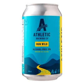 Пиво светлое нефильтрованное пастеризованное Атлетик Ран Вайлд IPA безалкогольное 355мл