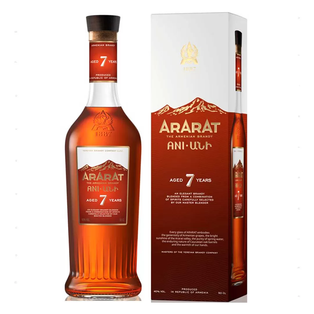 Бренді вірменське Ararat Ani 7 років витримки 0,5л 40% в коробці