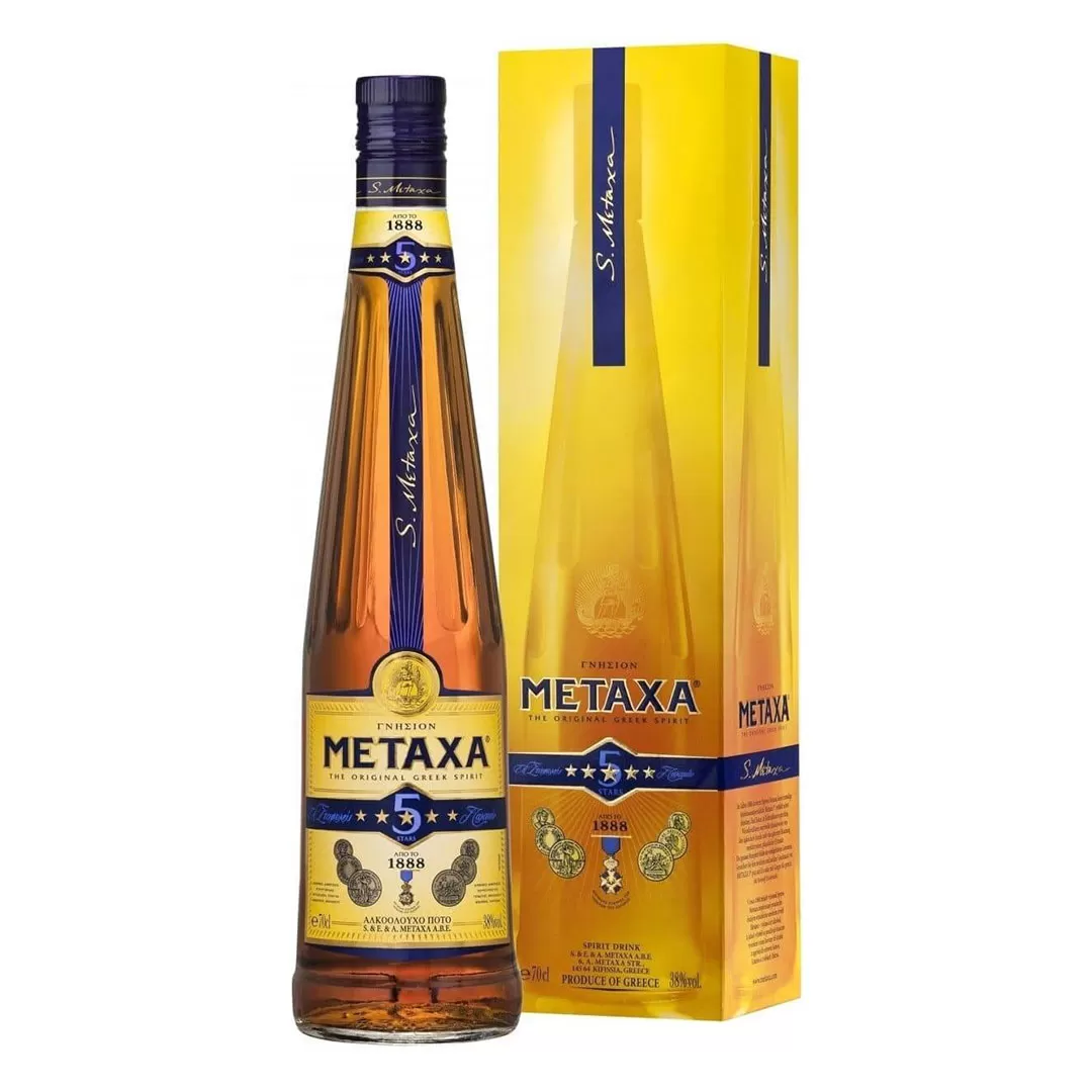 Бренди Metaxa 5 лет выдержки 0,7л 38% в коробке