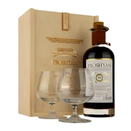 Бренди армянский Прошан 22 года 0,75л 40% с бокалами