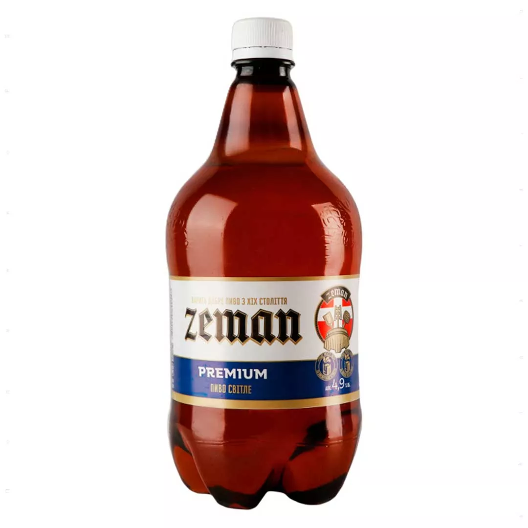 Пиво Zeman Премиум светлое 1л 4,9%