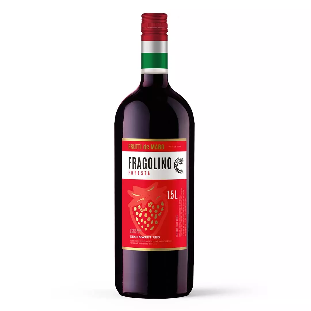 Напиток винный Frutti De Maro Fragolino Foresta красный полусладкий 1,5л 8-8,5%