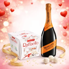 Набор Вино игристое Mionetto Prosecco 0.75 л 11% + конфеты Raffaello 150 г