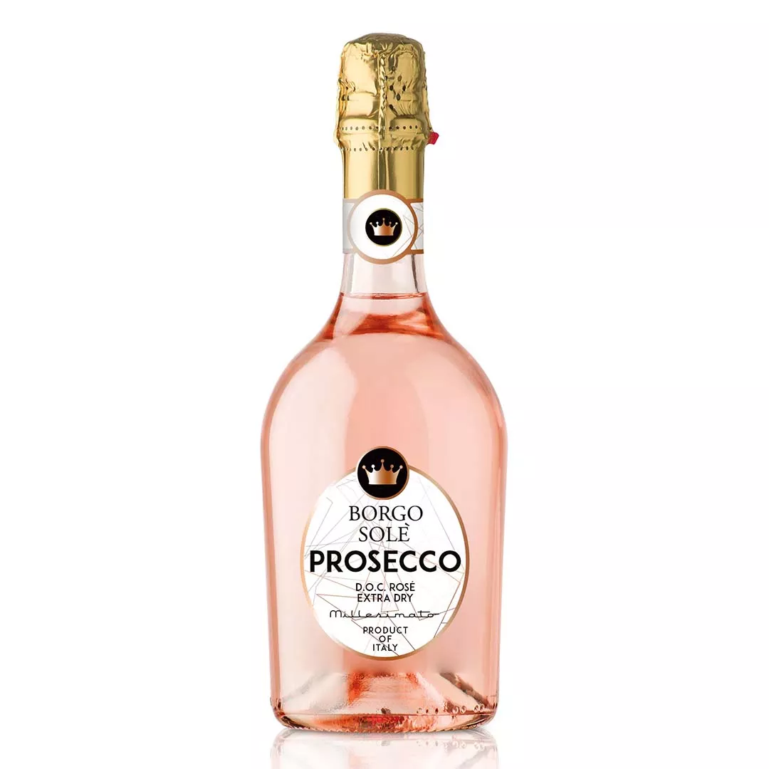 Вино Borgo Sole Prosecco DOC Extra Dry Rose 0,75л 11%