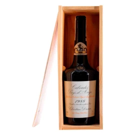 Кальвадос винтажный Christian Drouin Coeur de Lion Pays d'Auge 1988 деревянная коробка 0,7л 42%