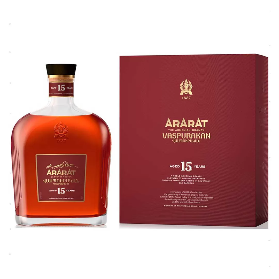 Бренди армянское Ararat Vaspurakan 15 лет выдержки 0,7л 40% в коробке
