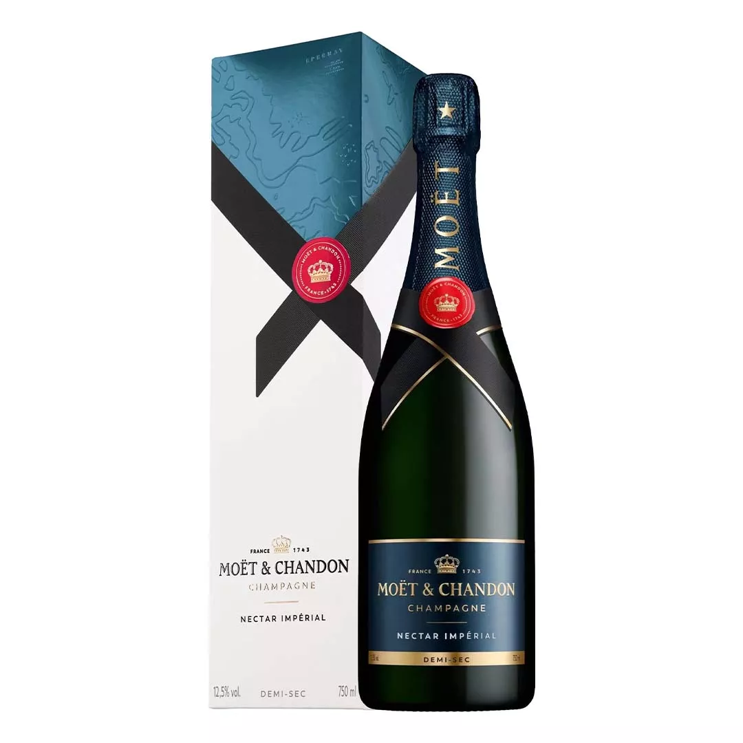 Шампанское Moet + Chandon Nectar Imperial полусухое белое подарочная упаковка 12% 0,75л