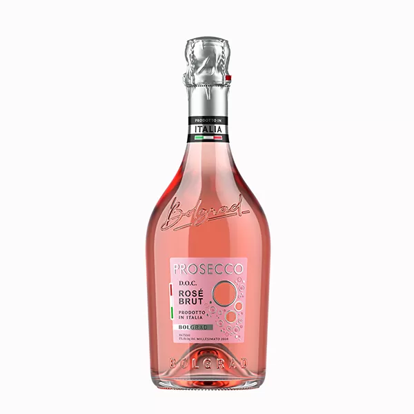 Вино игристое Bolgrad Prosecco Rose Brut DOC 0,75л 11%