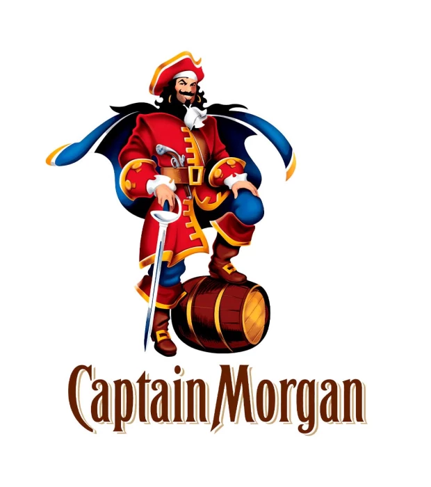 Алкогольный напиток на основе Карибского рома Captain Morgan Spiced Black 1л 40% + 2 рюмки купить