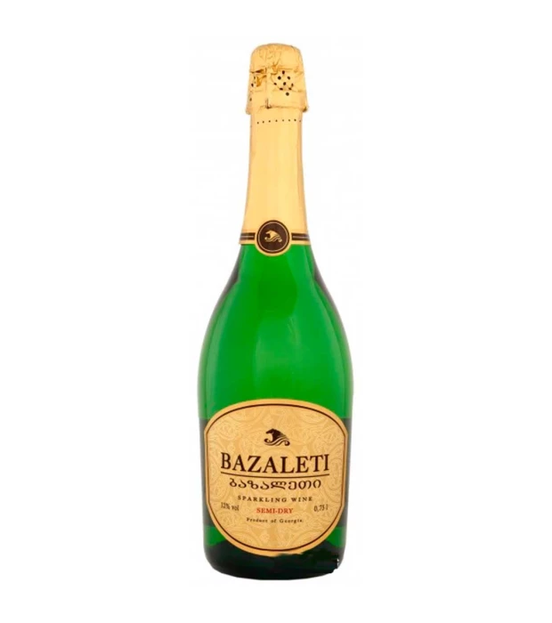 Вино игристое Bazaleti белое полусухое 0,75л 12%