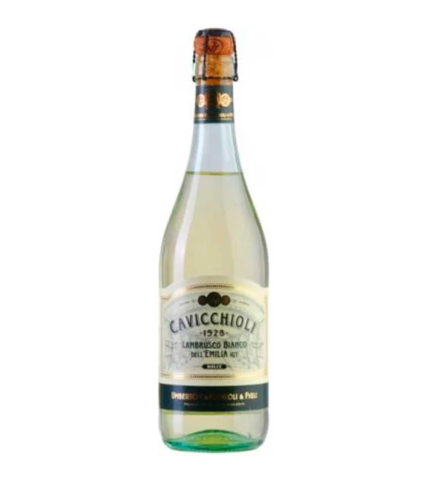 Вино игристое Cavicchioli Lambrusco Emilia Bianco Dolce Белое полусладкое 0,75л 7,5%
