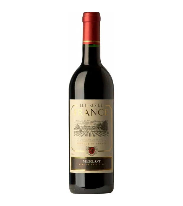 Вино Maison Bouey Lettres de France Merlot красное сухое 0,75л 13,5%