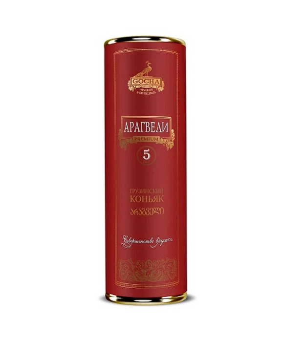 Бренди Арагвели 5 лет в тубусе 0,5л 40%