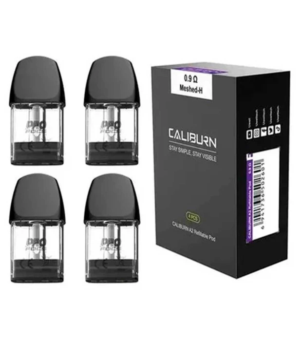 Сменные картриджи Uwell Caliburn A2 0,9 Ом (4 шт. в уп.) 2мл