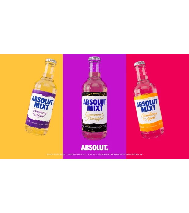 Напиток ABSOLUT MIXT BLUEBERRY&LIME сл/алк 4% 0,275 л 4% в Украине