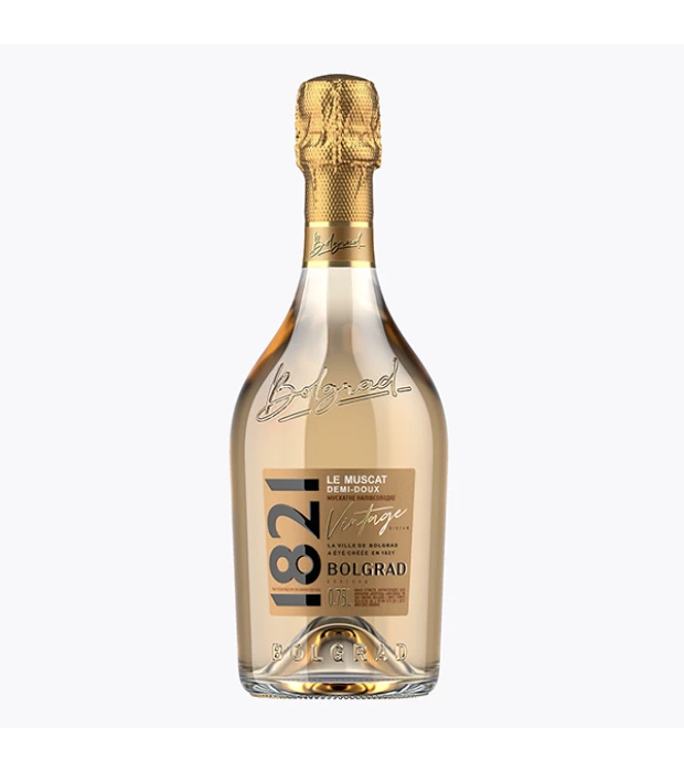 Вино игристое Bolgrad 1821 Vintage Bolgrad мускатное полусладкое белое 0,75л 10-13,5%