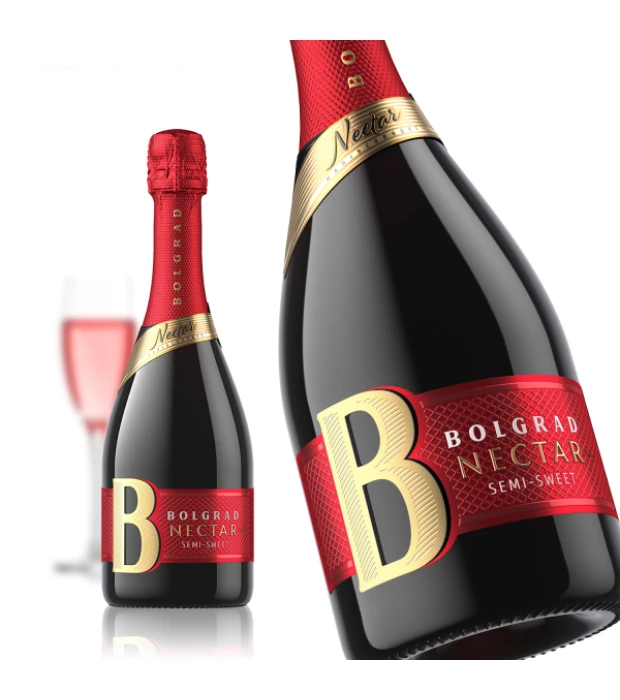 Вино игристое Bolgrad Nectar красное полусладкое 0,75л 10-13,5% купить