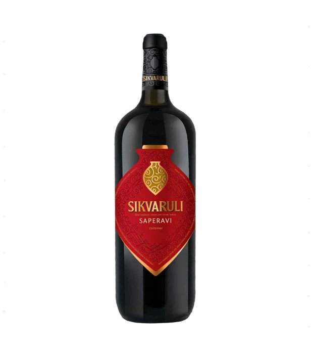 Вино Sikvaruli Saperavi красное сухое 1,5л 10,5–12%