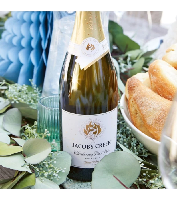 Вино игристое Jacob's Creek Chardonnay Pinot Noir белое сухое 0,75л 10-13% купить
