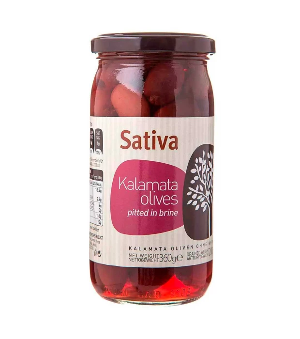 Оливки Каламата без косточек в рассоле Sativa 360 г