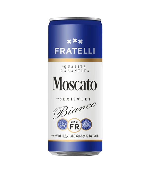 Напиток винный Fratelli Moscato Bianco игристый полусладкий 0,33л 10,5-12,5%