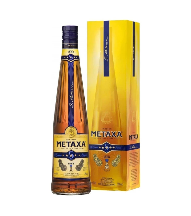 Бренди Metaxa 5 лет выдержки 0,7л 38% в коробке