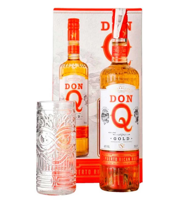 Набор Don Q Gold 0,4% + стакан 0,7л 40%