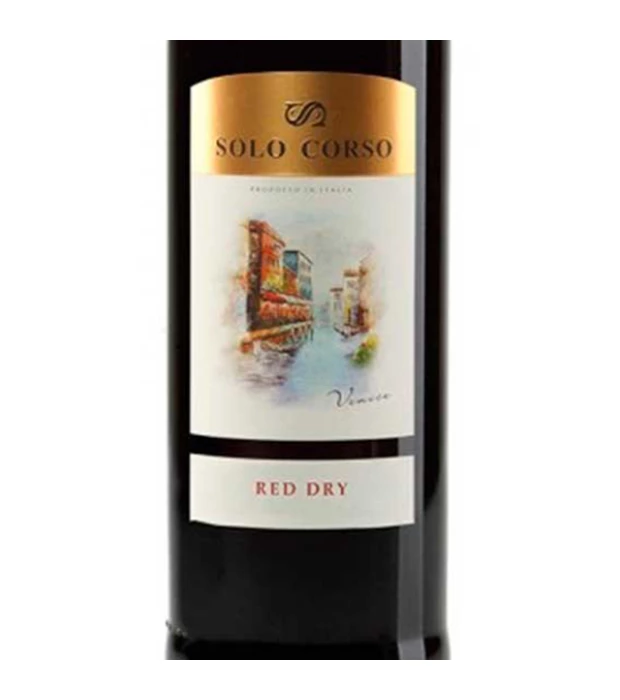Вино Solo Corso Rosso красное сухое 0,75л 11% купить