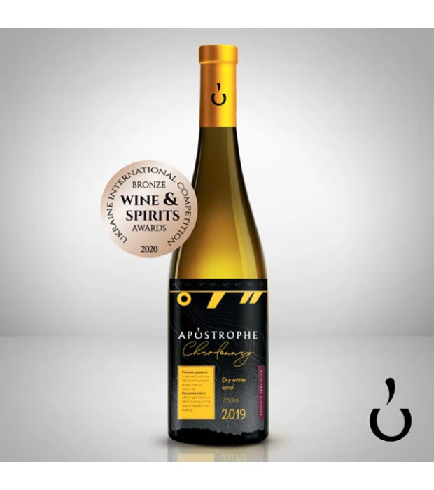 Вино Apostrophe Chardonnay белое сухое 0,75л 10–14% купить