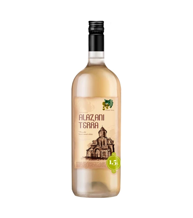 Напиток винный Alazani Terra Bacche белый полусладкий 1,5 л 8-8,5%