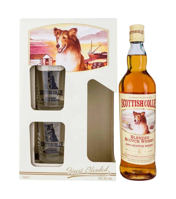 Виски Scottish Collie 0,7л 40% с 2 бокалами