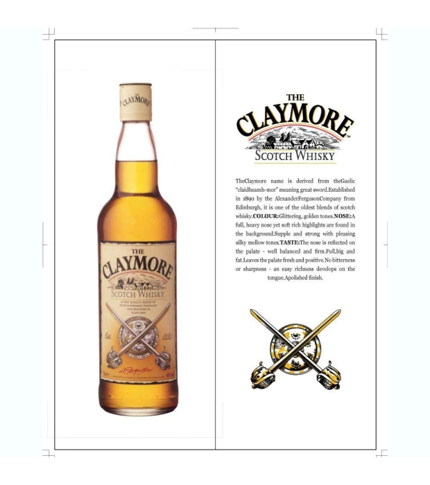 Виски Claymore 0,7л 40% + 2 стакана купить