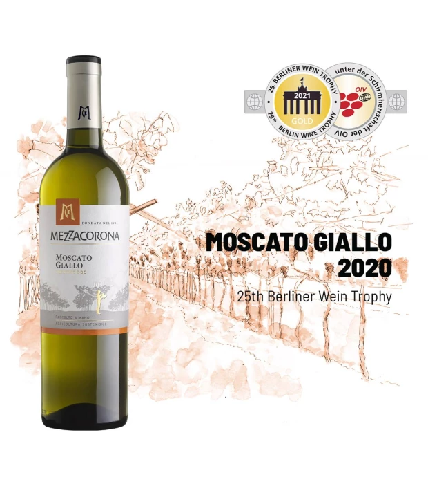 Вино Mezzacorona Moscato Giallo Trentino DOC белое полусладкое 0,75л 11% купить