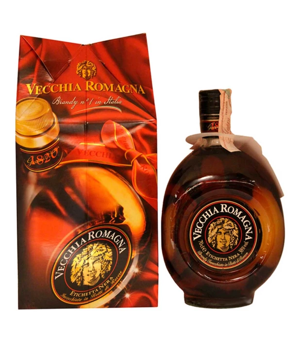 Бренди Vecchia Romagna Etichetta Nera в подарочной упаковке 0,7л 38%