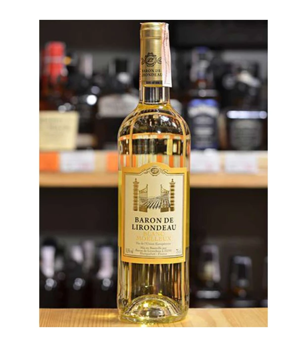 Вино Baron de Lirondeau белое полусладкое 0,75л 10,5% купить
