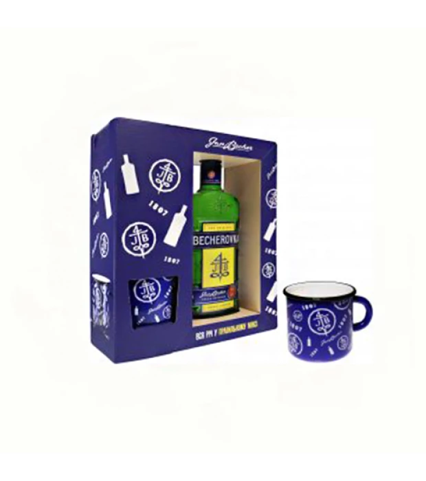Ликер Becherovka набор 0,7л 38% + 1 металлическая чашка купить