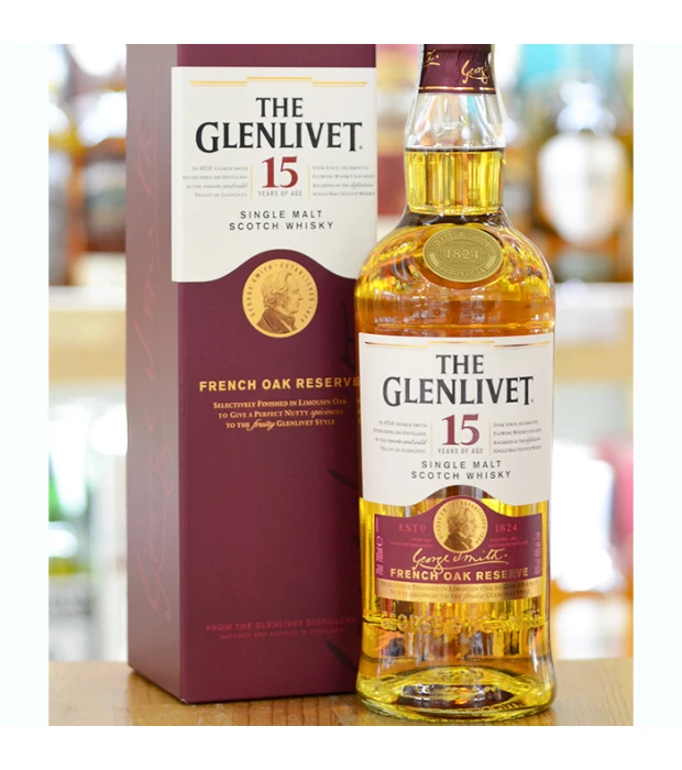 Виски The Glenlivet 15 лет выдержки 0,7л 40% в подарочной упаковке купить