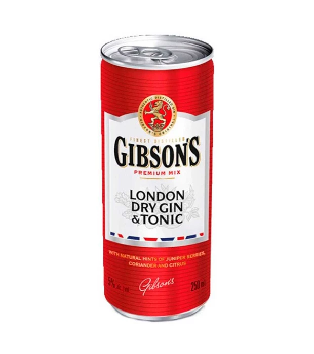 Слабоалкогольный напиток Gibson's London Dry Gin & Tonic 0,25л 5%