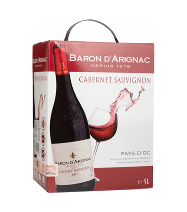 Вино Baron dArignac Cabernet Sauvignon красное сухое 5л 12%