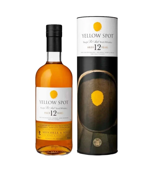 Віскі Mitchells Yellow Spot 12 років витримки в подарунковій упаковці 0,7 л 46%