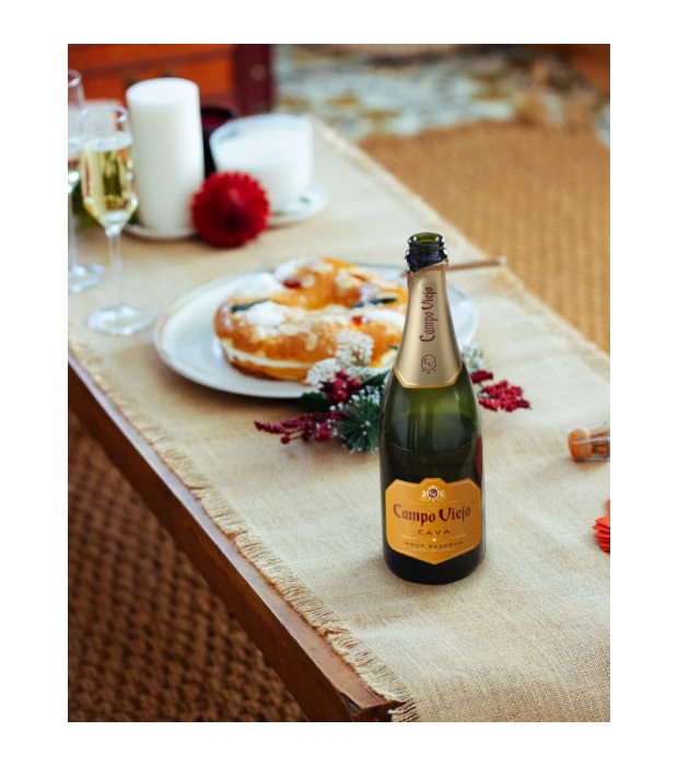 Вино игристое Campo Viejo Cava Brut Reserva белое сухое 0,75л 10-13% купить