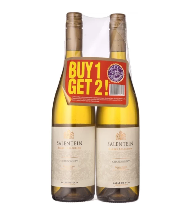 Набор 1 13,5% + 1 Вино белое сухое Salentein Chardonnay Barrel Selection 2х0,75л 13.5%