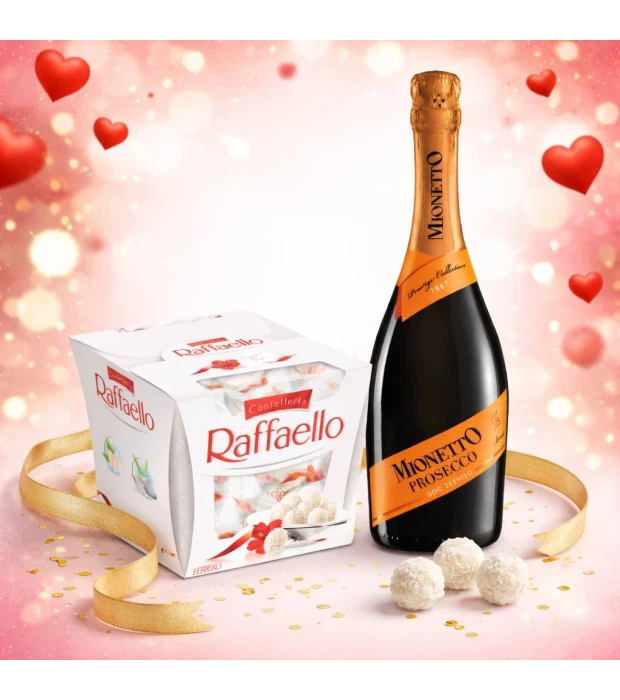 Набор Вино игристое Mionetto Prosecco 0.75 л 11% + конфеты Raffaello 150 г