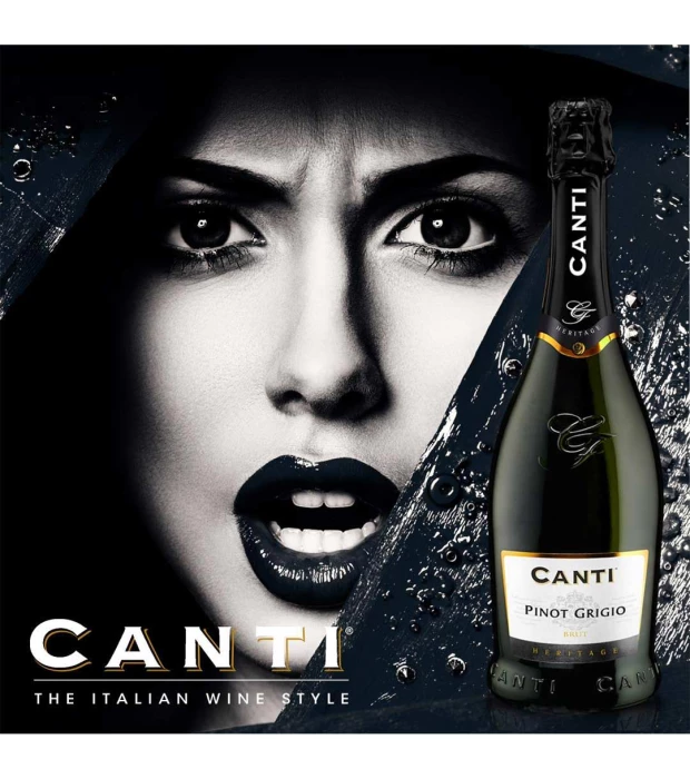 Вино игристое Canti Pinot Grigio Brut Blanc белое брют 0,75л 11% купить
