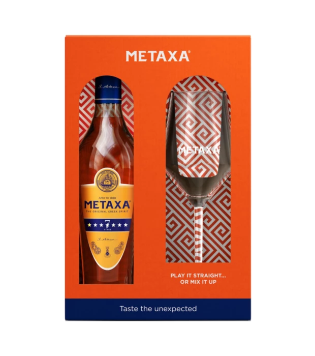 Набор алкогольный напиток Metaxa 7 звезд 0,7л 40% + 1 бокал