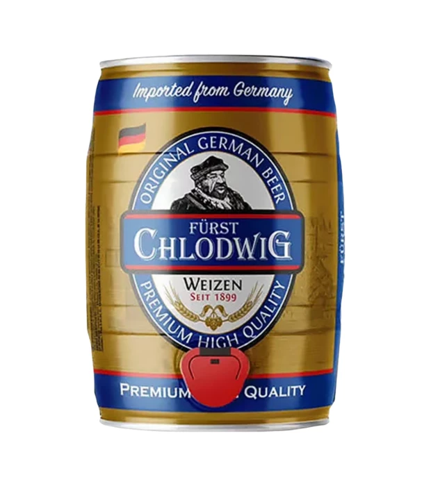 Пиво Furst Chlodwig Weizen светлое нефильтрованное 5л 5,3%