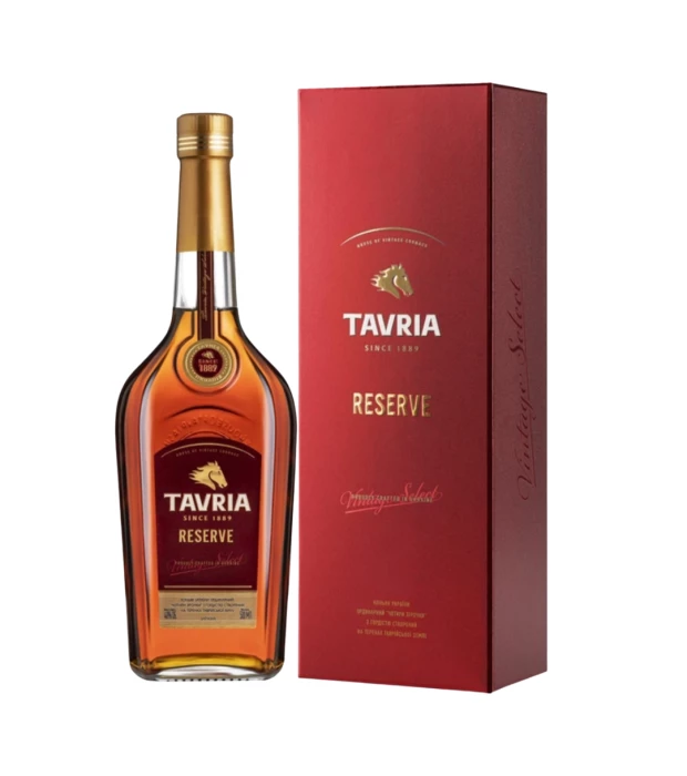 Бренди Tavria Reserve в подарочной коробке 0,5л 40%